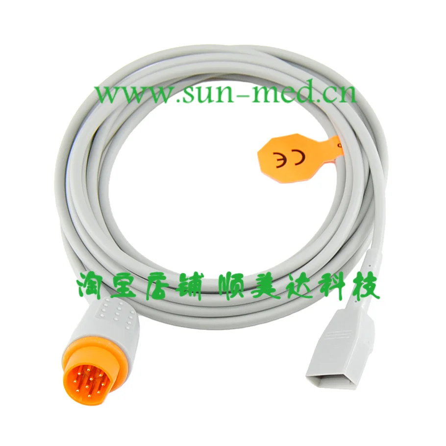

Compatible IBP Cable for Drager Siemens Sirecust Patient monitor Press adapter to Utah