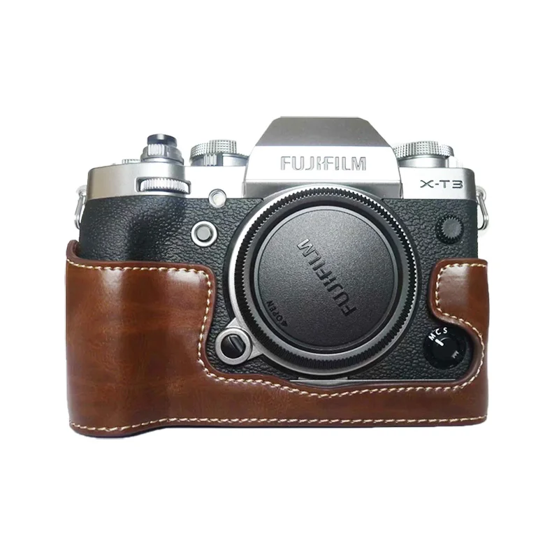 Профессиональный чехол для камеры из искусственной кожи Fujifilm XT3 FUJI X T3 Нижняя