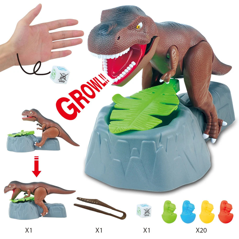 

Cute Biting Finger Dinosaur Game Electric Dinosaur Trick Toy with Sound and Movable Arms ABS Kids Biting Hand Dinosaur Toys