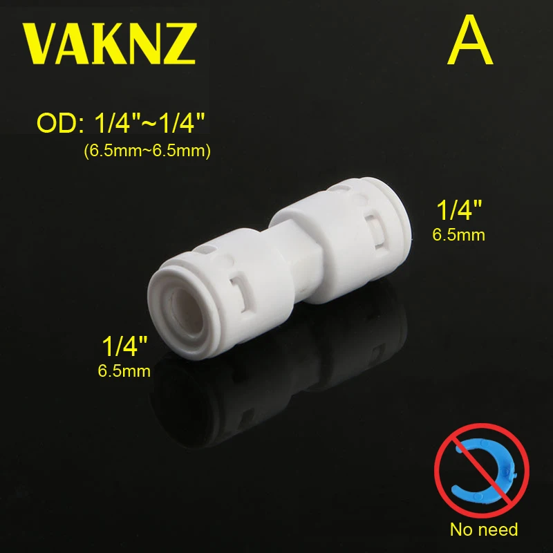 

Plastic Quick Fitting pipe connector fitting with 1/4'' tubeRO Water System Equal Straight 1/4" 3/8" Hose Connector