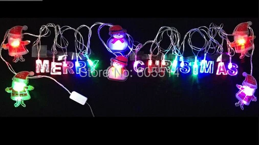 [Seven Neon] 110 В/220 В С Рождеством и Санта-Клаусом 4 м вечерние/Рождественские/декоративные/праздничные светодиодные гирлянды светильник