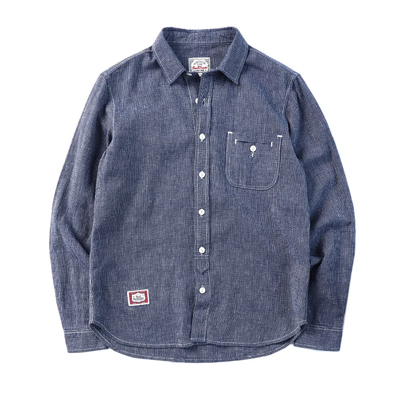 

ST-0006 Read Description ! Asian size vintage looking shirt mans cotton & linen shirt