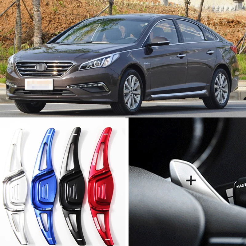 

tommia 2pcs Steering Wheel Aluminum Shift Paddle Shifter Extension For Hyundai Sonata 10-15 Car-styling