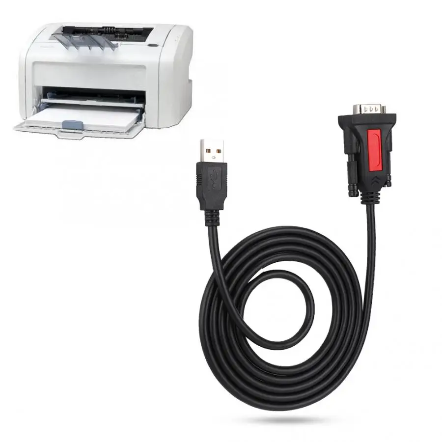 New USB to RS232 Serial Port Printer Connection USB to 232 9 pin Serial