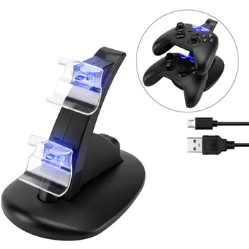 

Dual USB Charging Charger Dock Station Stand with Indicator LED Light for Microsoft XBOX ONE Game Controller