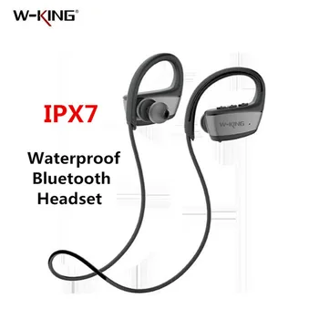 

W-king IPX7 Waterproof Bluetooth Headphone Wireless Sports Earphone BLUETOOTH Neckband for iphone android smartphones