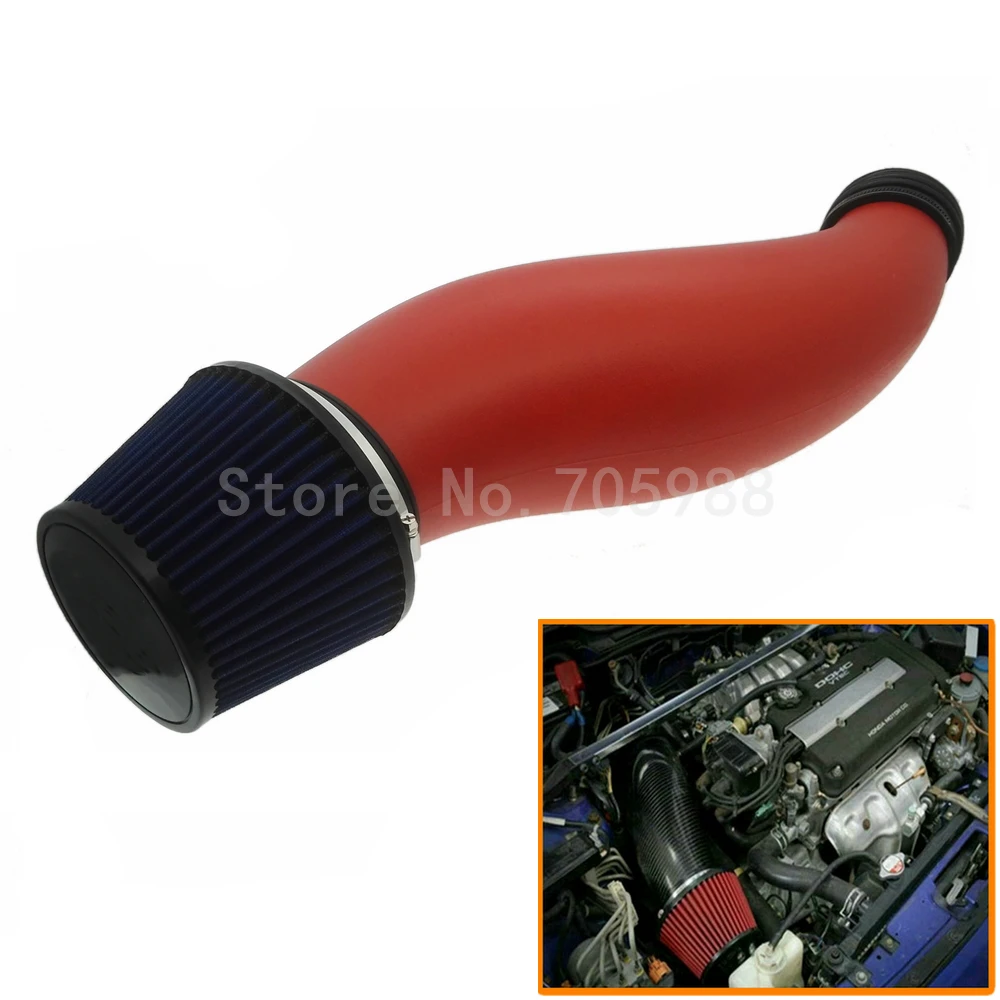 

Red Plastic Air Intake Pipe with Air Filter for CIVIC 92-00 EK EG