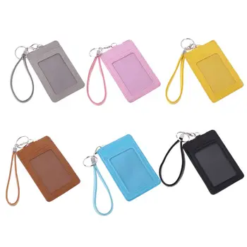 

Fashion New Cute Credit Card Holder Case Wristlet Pouch ID Bus Card Holder with Keychain for Students Teens Boys Girls Women