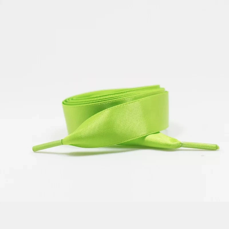 Lacci Per Scarpe In Raso Satinato 100cm | Larghi 2cm Per Scarpe Casual E Stivali (Bianco) - Foto 4