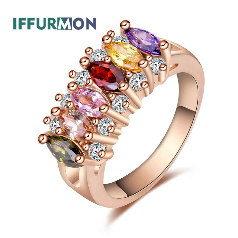 Iffurmon Свадебные Кольца для Для женщин золото/серебро Цвет Модные украшения