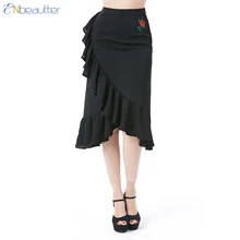 ENbeautter/женские Необычные Модные юбки юбка с цветочной вышивкой в виде листьев лотоса для женщин, милая короткая черная юбка для девочек