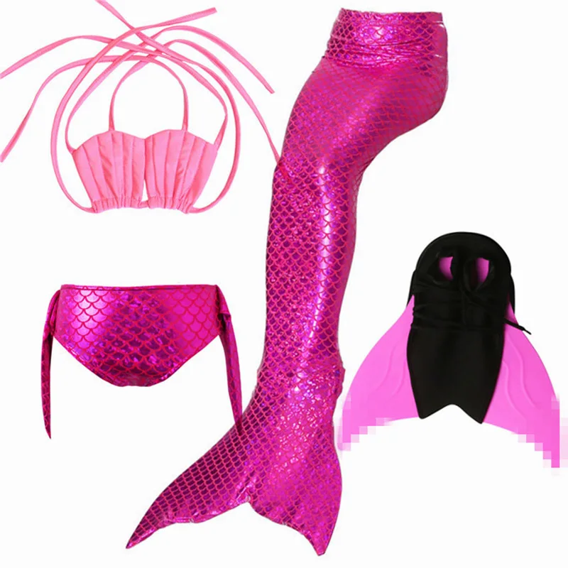 

New Ariel Children Mermaid Tail with Monofin Flipper Kids Girls Swimming Swimsuit for girls mermaid Tails Costumes bathing Suit