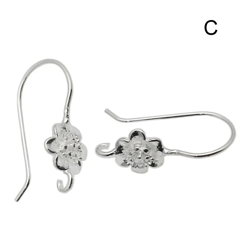Beadsnice серьги гвоздики из стерлингового серебра с цветком крючки рыба Хольк для
