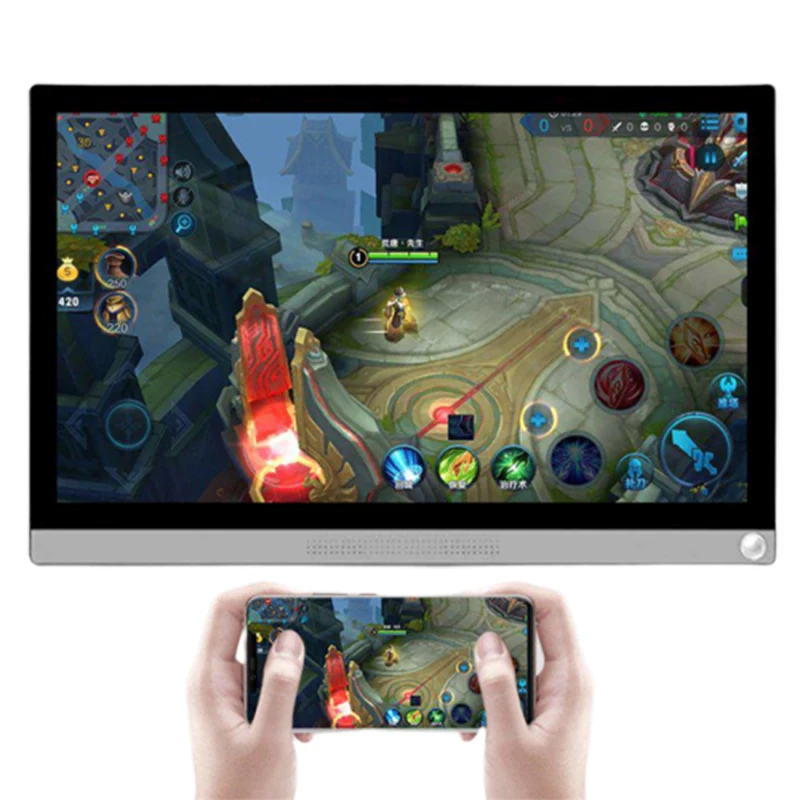15 6 дюймовый портативный дисплей монитор с кожаный чехол PC type C для PS4/xbox/Switch/PC/samsung