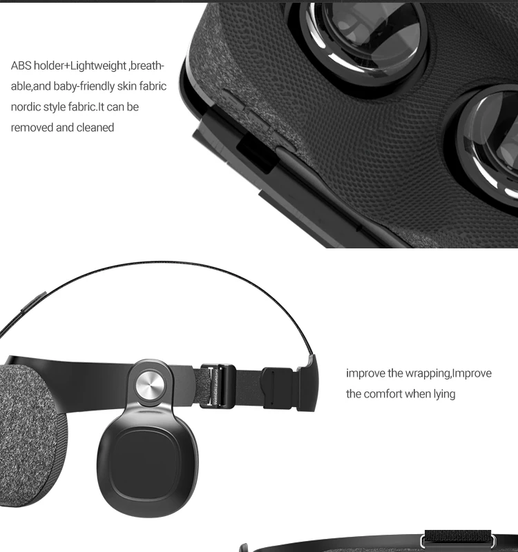 BOBOVR Z5 3D Cardboard Helmet 120 FOV Virtual Reality Vr Box Glasses Android Cardboard Stereo Headset Box for 4.7-6.2' Phone