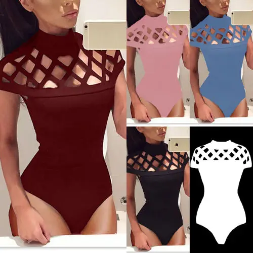 Женский Облегающий комбинезон с коротким рукавом 2018|jumpsuit romper|sleeve bodysuitbandage jumpsuit |