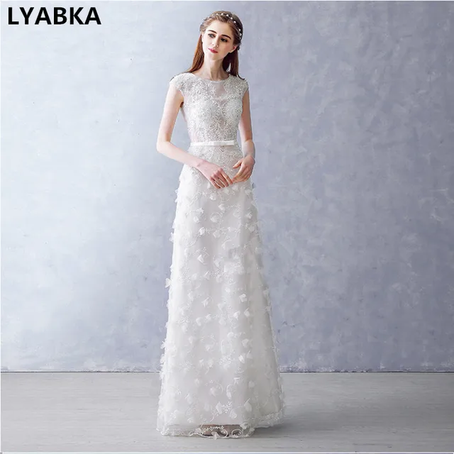 Aliexpress Vintage Sheath Wedding Dress Vestido De Noiva Vintage Sheath Wedding Dress Vestido De Noiva 2017 Y Scoop Liques Beaded Dresses Robe