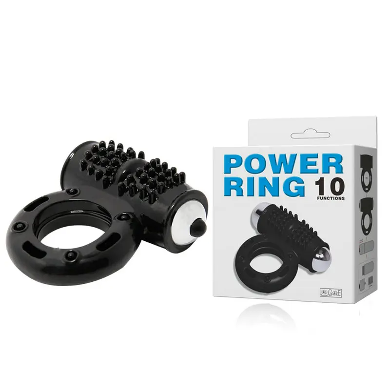 Baile Power Ring 10 Функция супер сильная вибрация водонепроницаемый клитор Stimuation черный