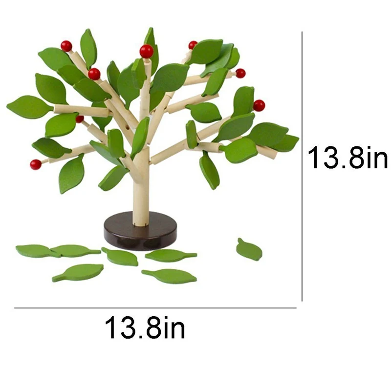 Креативные деревянные строительные блоки набор дерева DIY обучающая 3D деревянная сборная игрушка для домашнего декора(зеленые листья