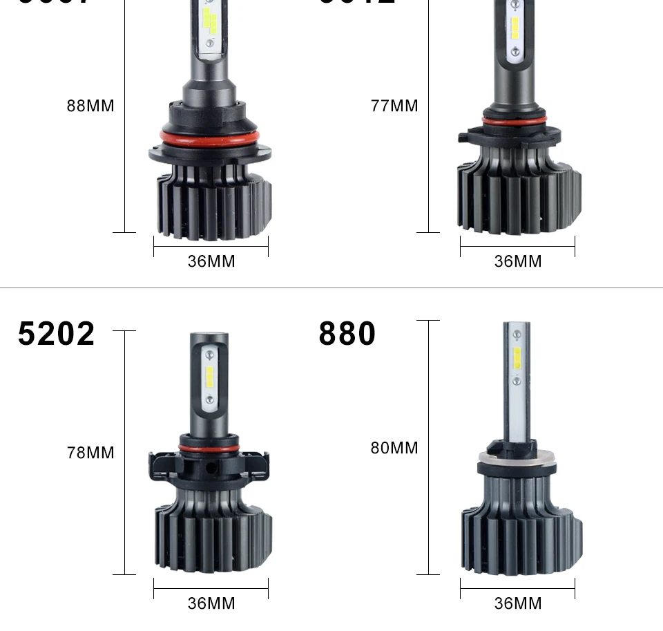 Led автомобилей головной светильник H4 H7 H11 H1 H3 H13 9004 9005 9006 9007 9012 5202 880 881 D1s светодиодные фары 12V автомобильный светильник 12000Lm лампы головной светильник