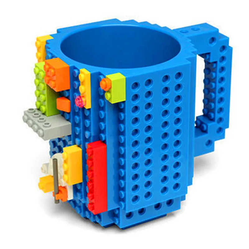 

Lego blocks Coffee Mugs And Cups Cute Creative Office Milk Coffee Tumbler hand-Colored Breakfast Mug DIY Cups