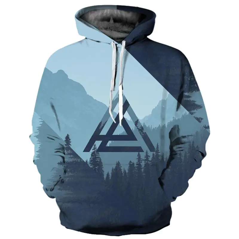 

Headbook Trees Hoodies Men/Women Brand Hoodies Digital Print Triangle Trees Thin Cartoon 3d Sweatshirts Hoody Tops YXQL567