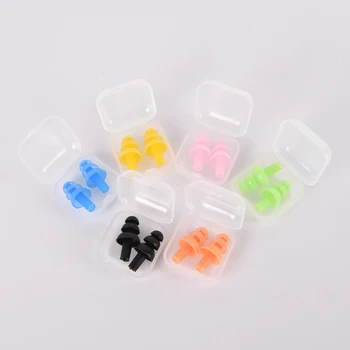 

30*15*9mm Silicone Swimming Ear Plugs Sound Noise Reduction Earplug With Retail Box for Swim Sleep Snoring Swimming Accessories