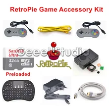 Raspberry Pi 3 Model B 32GB Preloaded RetroPie Game Console Accessories Kit