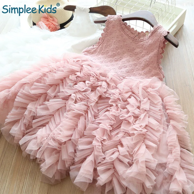 

Christmas Tutu Sashes Girl Dress Little Princess Lace Dress Cake Summer Clothes Kids Clothes Birthday Pink Vestido Menina 3-7Y