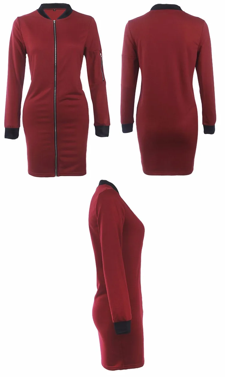 Women basic jackets coats 2016 fashion medium-long zipper jackets autumn lady Slim Winter jacket women coat long sleeve A787  o