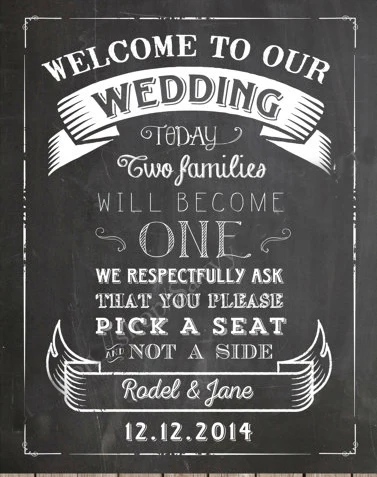 Custom Chalkboard Wedding Welcome Sign And Pick A Seat Custom Chalkboard Wedding Welcome Sign And Pick A Seat Printable Photobooth Backdrop