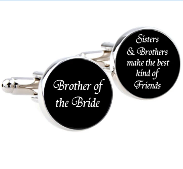 

1Pairs wholesale Personalized Cuff Links - Brother of the Bride--Wedding Cuff Links-Vintage cufflink for mens