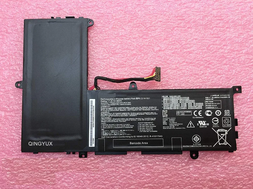 QINGYUX C21N1521 Новый 7 6 В 38Wh Аккумулятор для ноутбука Asus VivoBook E200HA 1A 1B серии|Аккумуляторы