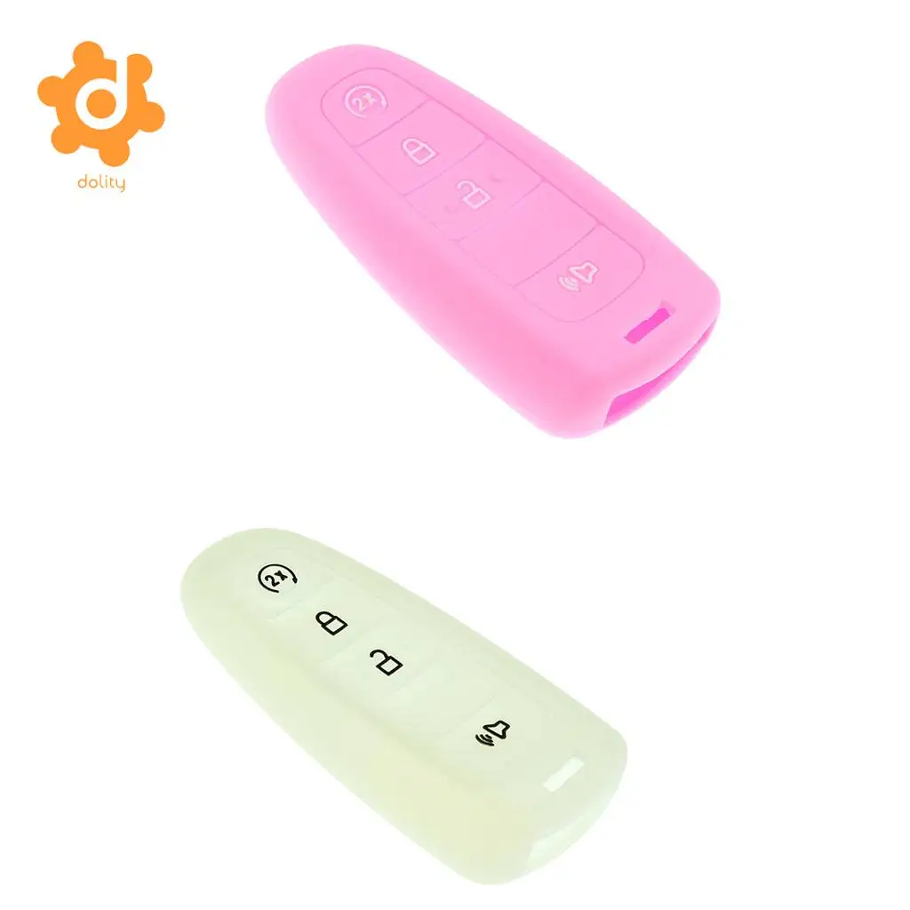 2x Remote Car Key Shell Case Fob Cover Protector for Ford Edge Luminous+Pink