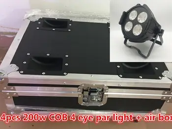 

Flight Case+ 4pcs high brightness COB 200W LED par light two-color four-eye light 4x50w Two-tone DMX stage light
