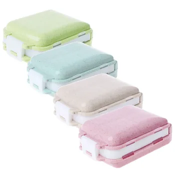 

ZLROWR Travel Drug Pill Box Folding Vitamin Medicine Organizer Container 8 Compartments