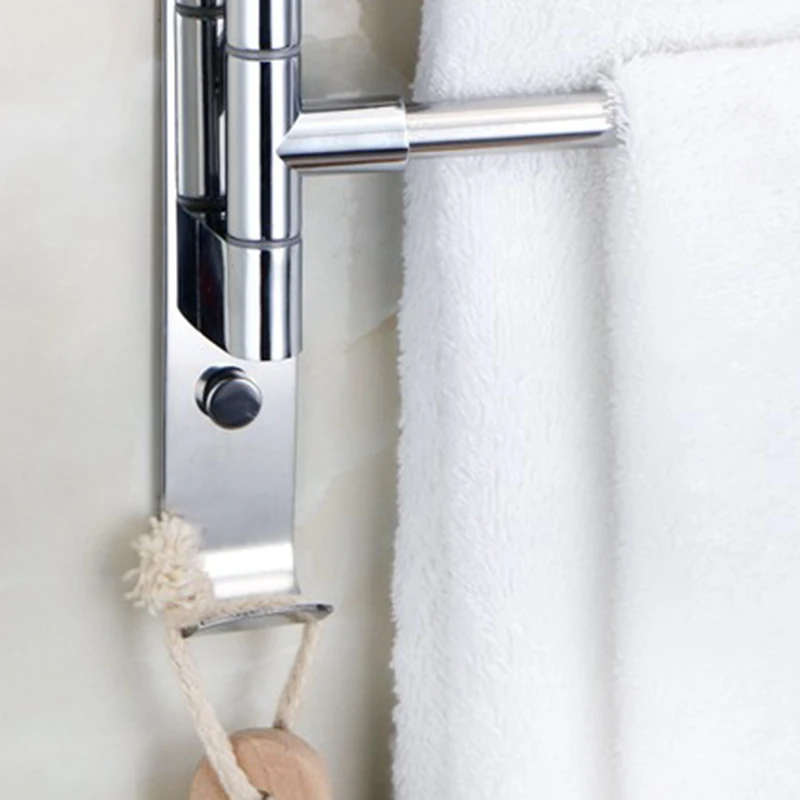 Botique-полотенцесушитель из нержавеющей стали вращающаяся стойка для полотенец Ванная комната Кухня настенный держатель для полотенец полированная стойка