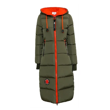 

2018 winter cotton jacket Long parkas women Thick warm Hooded Casual top Plus size female Slim Cotton-padded jacket coats N258