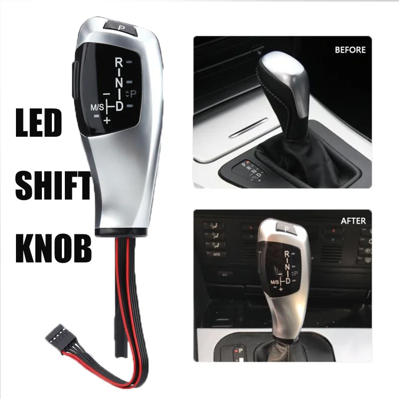

Auto Car Manual Gear Shift Knob Stick LED Shift Lever LHD Automatic Gear Shift Knob for BMW E46 E39 E53 E60 E61 E90 E92 E93 E87