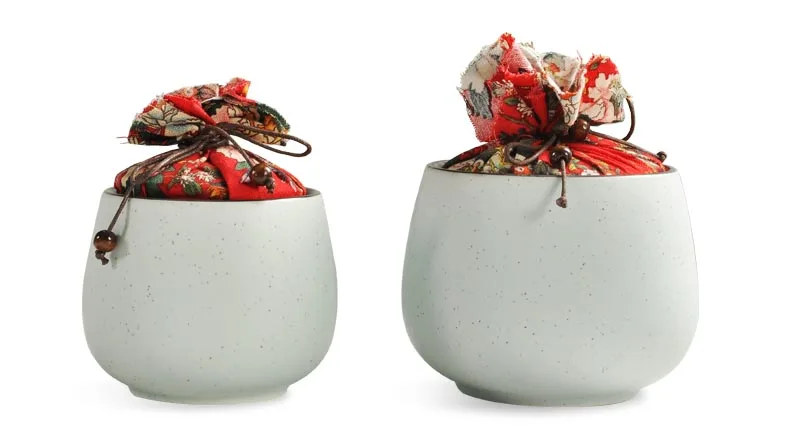 Японский Стиль грубая Керамическая пиала Caddy керамики чайный набор кунг-фу коробка для хранения чая специи, приправы запечатанные банки Винтаж Home Decor