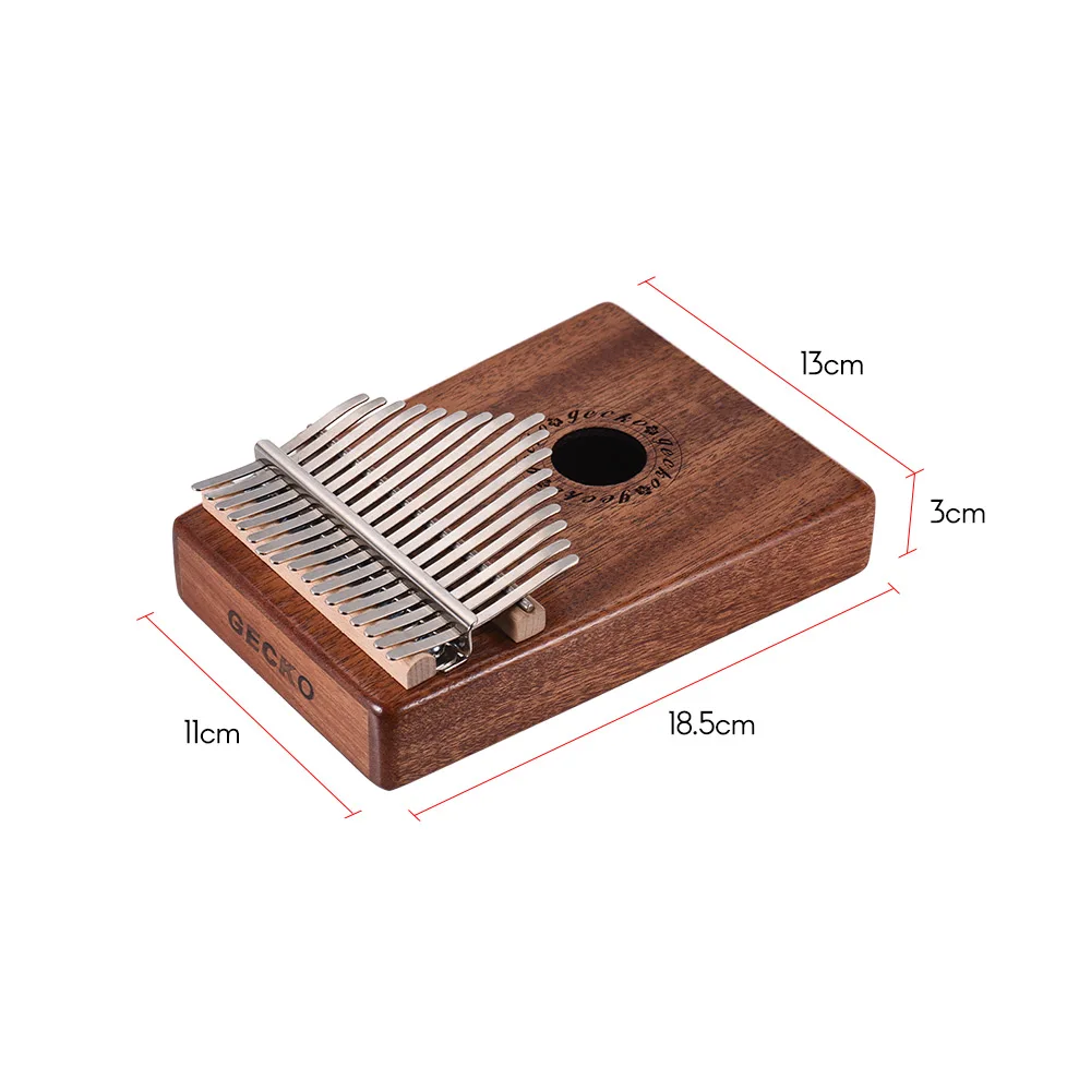 GECKO K17M 17 key Kalimba большой палец пианино Mbira красное дерево твердое с сумкой для