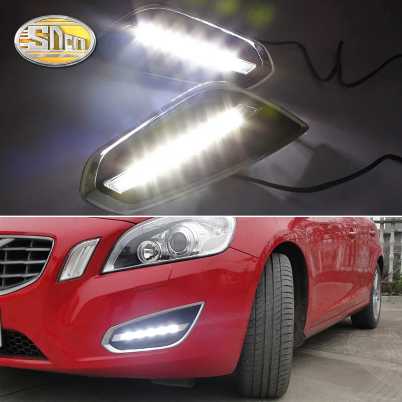 

For Volvo S60 V60 2011 2012 2013,Light-Off Style Relay Waterproof Matte ABS Car DRL 12V LED Daytime Running Light Daylight SNCN