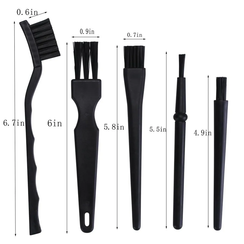 8 Pcs ESD Plastic Safe Handle Anti Static Brushes Kit Set Detailing Cleaning Tool for Phone PCB Repair Work