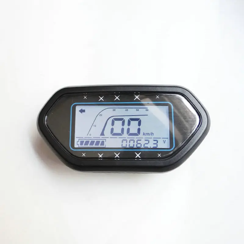 

speedometer electric scooter LCD display bicycle tricycle instrument MTB speed/battery level/LIGH indicator white/blue BACKLIGHT