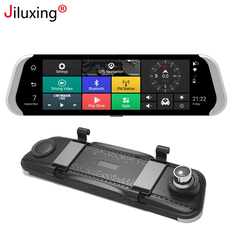 Jiluxing D09S 10 &quot4G для панели GPS Cam Камера заднего вида машины зеркало Android 5 1 wifi 1080 P