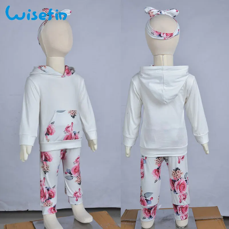 YURIO Newborn Infant Baby Boy Fall Winter Outfits Cotton Sweatshirt Long Sleeve T-Shirt Top Pants Sweatsuit Clothes Set