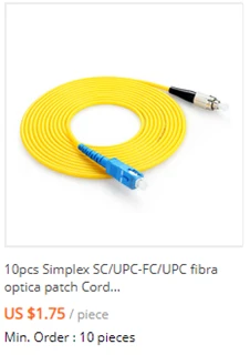 10 шт. fibra оптика ftth патч-корд LC/UPC-SC/UPC одномодовое Симплексное волокно ПВХ кабель 3,0 мм 3 м волокно патч-корд джемпер