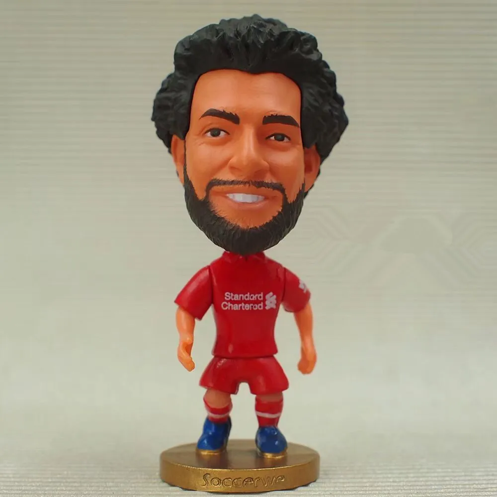Soccerwe Football Star Dolls LIV 11 Mohamed Salah 2019 Season Figurine for Collections Gift Red Kit | Игрушки и хобби