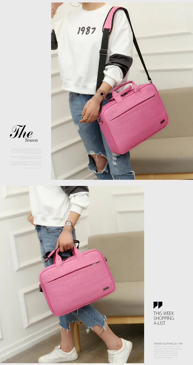 Для женщин мужские портфель portale сумка для ноутбука 15 15.6 дюймов утолщаются Водонепроницаемый нейлон Тетрадь Сумки чехол сумка