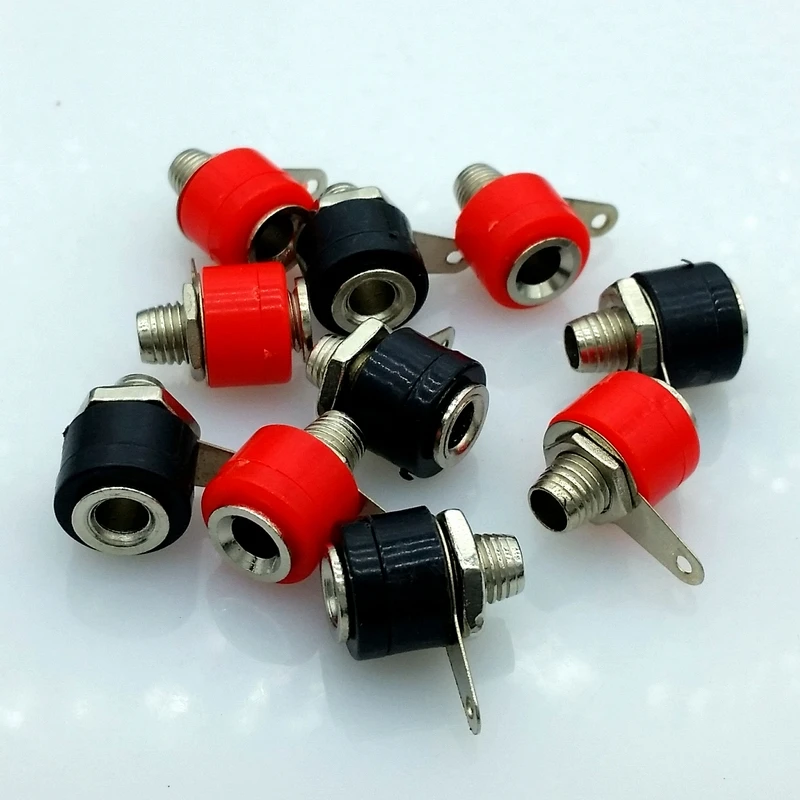 10pcs lot 4mm banana binding post 4mm banana socket Free shipping